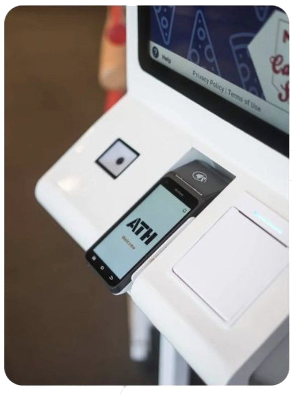 Self-service kiosk station