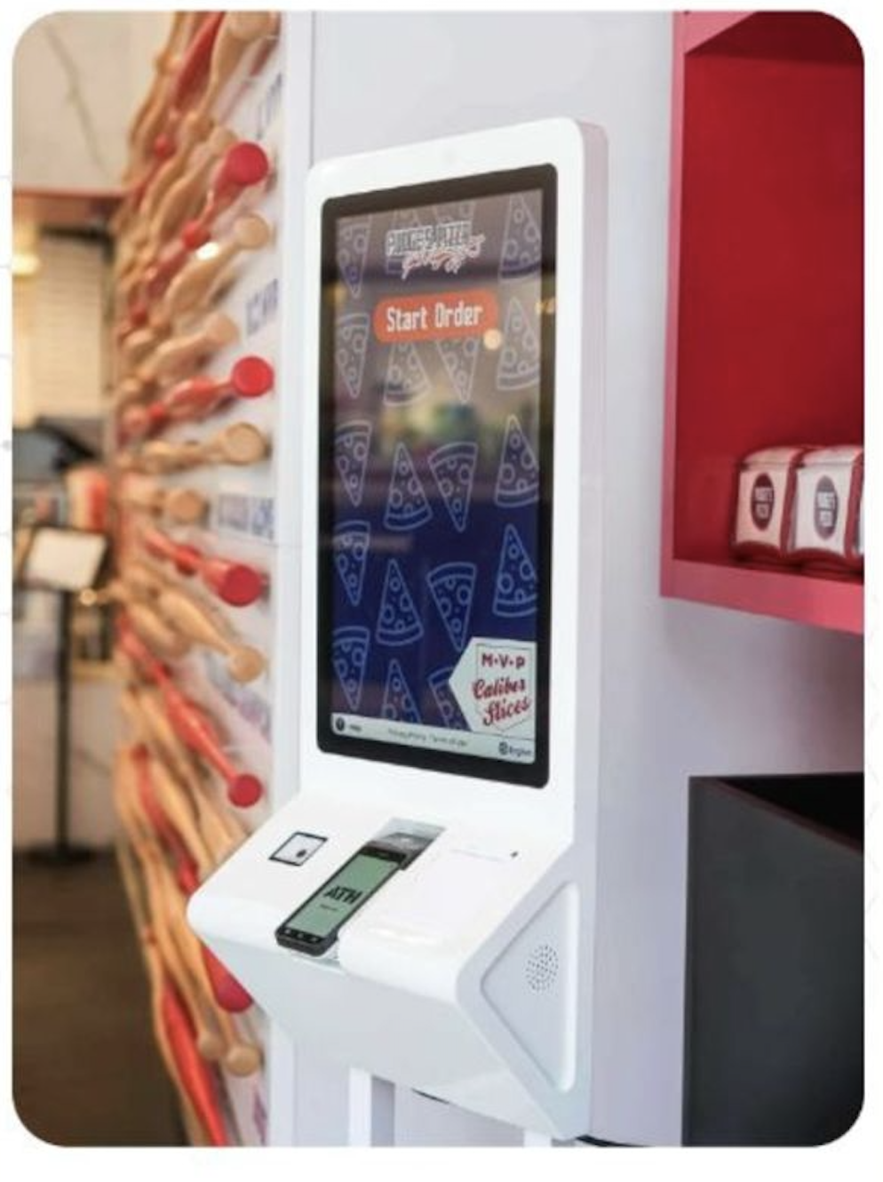 Self-service kiosk station